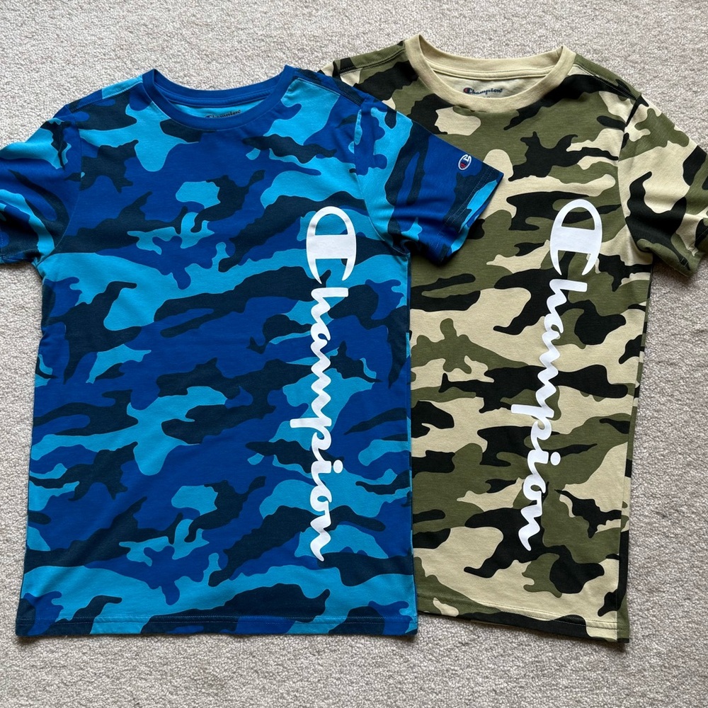 CHAMPION BOYS’ SIZE (14-16) L SHORT SLEEVE TEES - SET OF 2